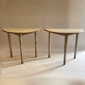 A Pair of 19thc Swedish Demi-Lunes